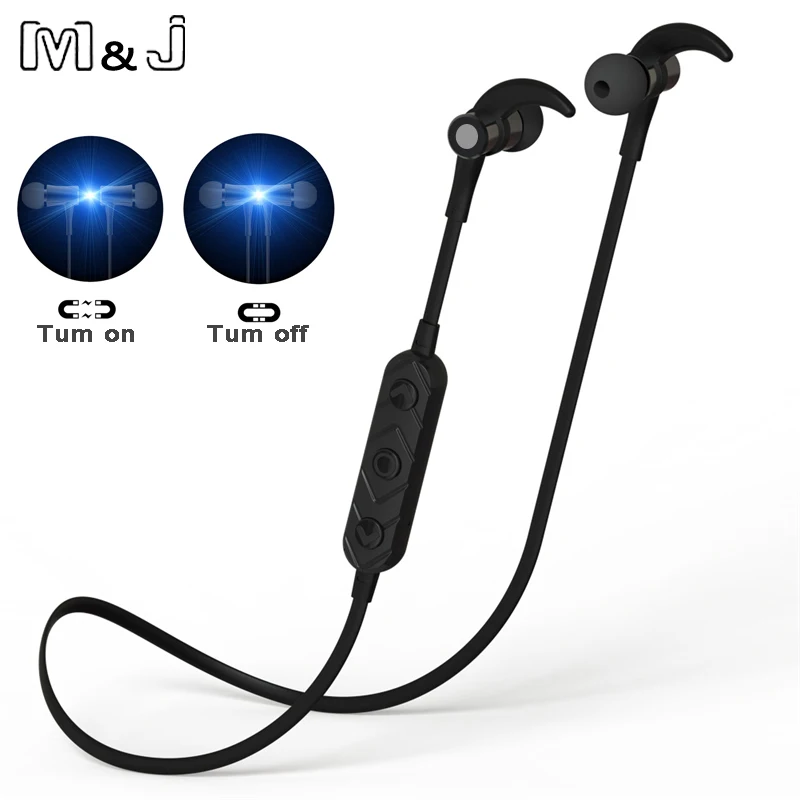 Bluetooth гарнитура M & J HT3 магнитные Беспроводные стереонаушники с микрофоном