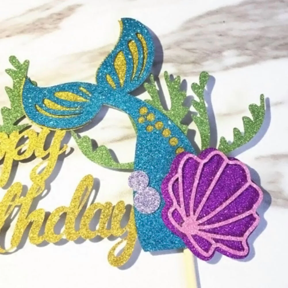 3 шт. Необычные блестящие топперы с надписью "Happy Birthday" аксессуары для