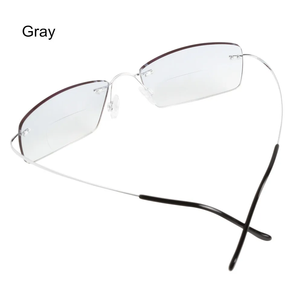 Ультралегкие чистые титановые бифокальные очки для чтения мужские и женские без