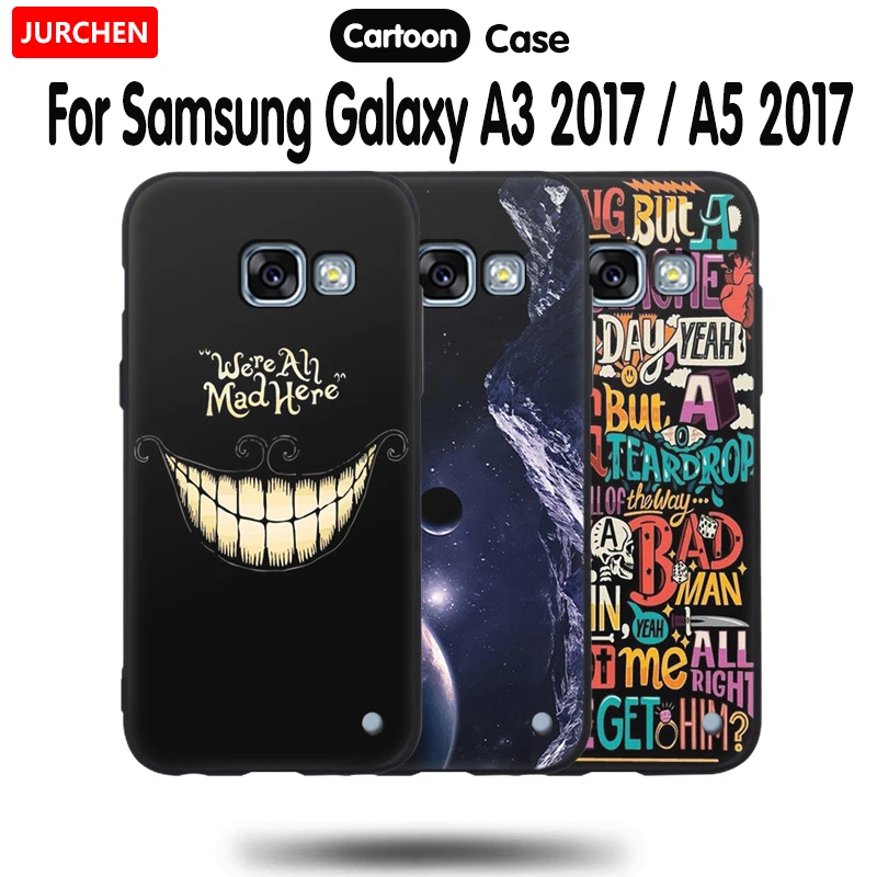 JURCHEN TPU чехол для Samsung Galaxy A3 2017 телефона 4 7 милый A5 задняя крышка Силиконовый