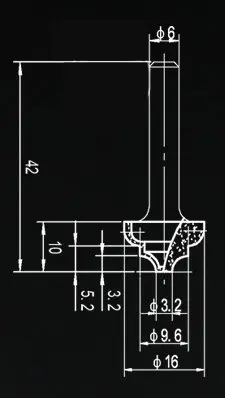10 шт. концевые фрезы для гравировки по дереву 6 мм х 16 | Инструменты