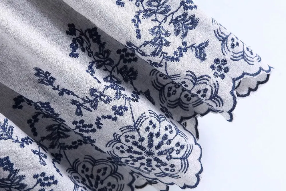 2018 za зимнее женское вышитое платье свободные платья с принтом vestidos Горячая