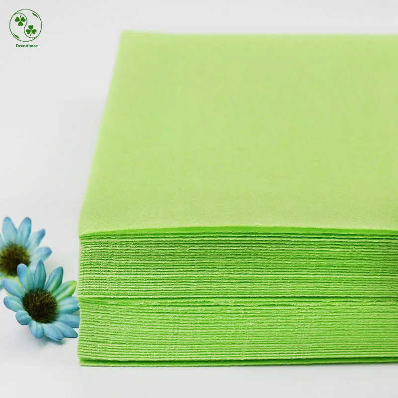 Яркий лаймовый зеленый тканевый Войлок чистый цвет DIY войлочный лист 30х30см
