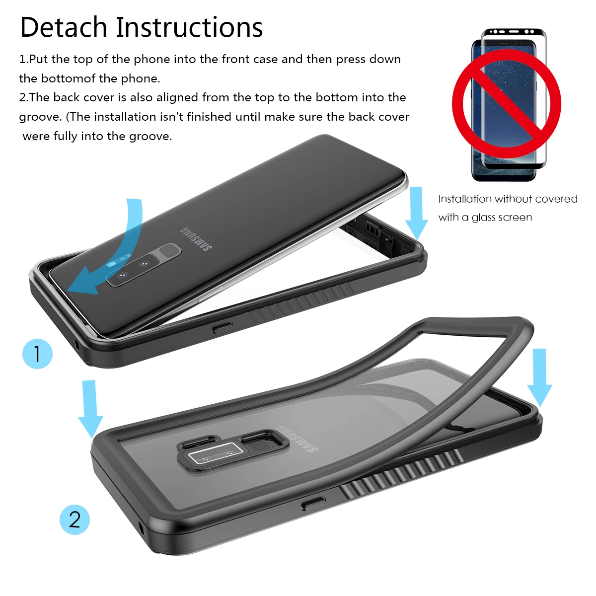 IP68 Водонепроницаемый чехол для samsung S9 Plus чехол S9 Note 9 чехол для подводного плавания для iPhone X XS Max XR водонепроницаемый чехол
