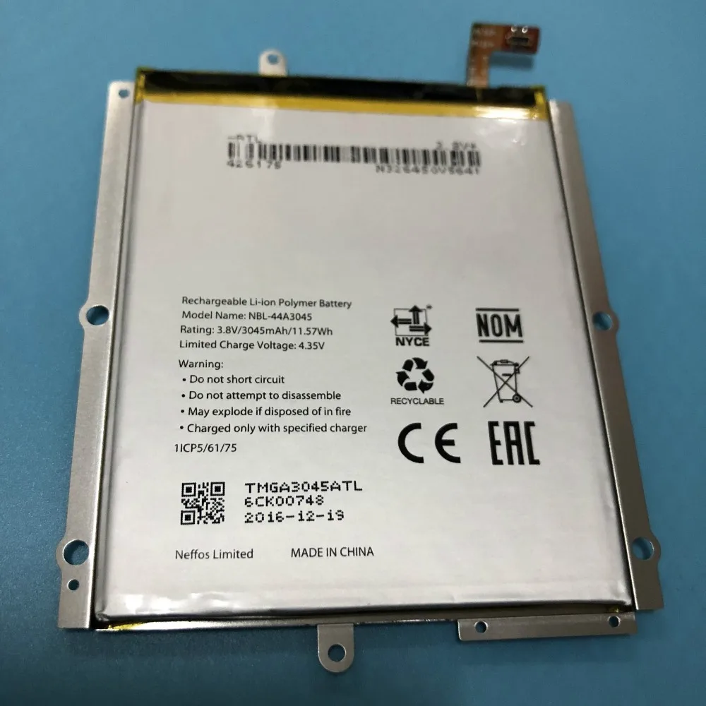 3045 mAh/11.57Wh 3 8 V NBL 44A3045 сменная батарея для neffos C5 Max TP702A B C E литий ионная полимерная