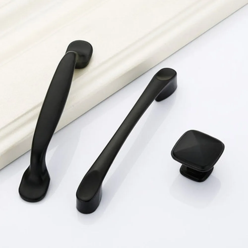 Simple Handles Pull for Kitchen Furniture Door Drawer Cabinet Dresser Closet Wardrobe Cupboard Bathroom Black | Обустройство дома
