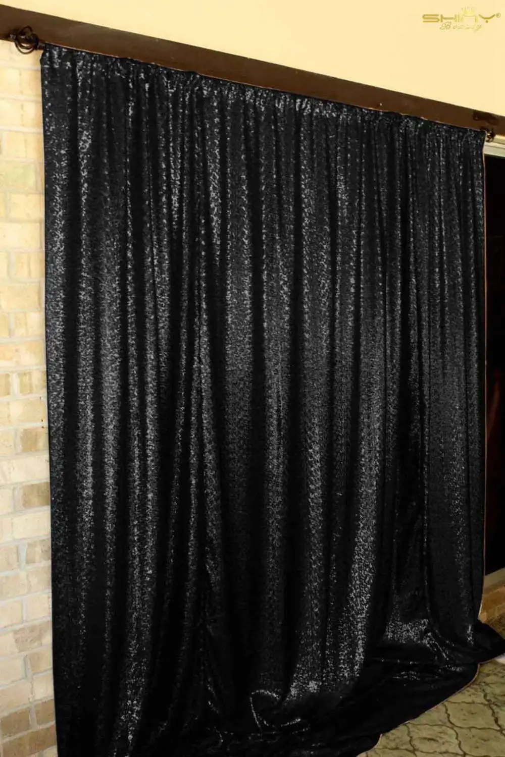Black Color Фон из ткани с блестками и розовыми золотыми пайетками для фотосъемки/вечерние/Рождественские/свадебные Decor-x9419 - Цвет: Black Color