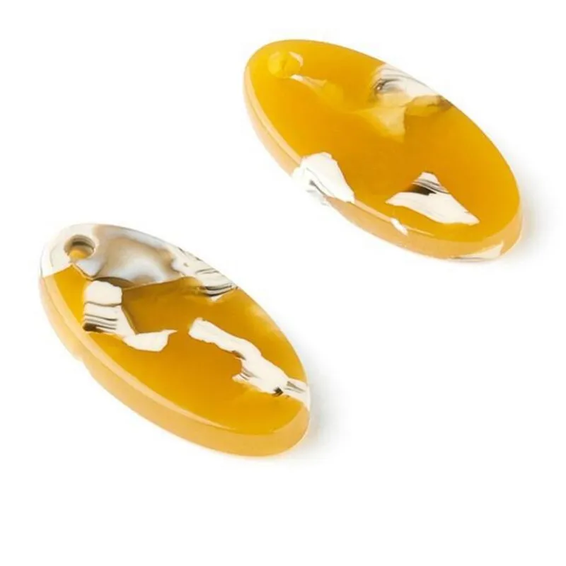 10pcs/lot new acetic acid connectors oval beads with hole charms for diy fashion earrings necklace jewelry making accessories | Украшения и