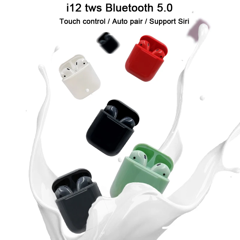 I12 наушники вкладыши tws с 5 0 Bluetooth объемного звучания Беспроводной сенсорный