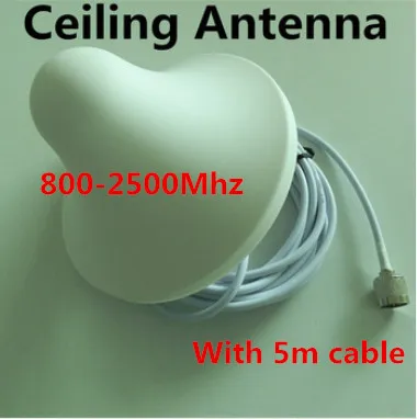 Фото 850 ~ 2500 МГц внутренняя потолочная антенна с N разъемом + 5 м кабель для gsm 3G cdma dcs 850 ~ 2500 МГц внутренняя потолочная антенна с N разъемом + 5 м кабель для gsm 3G cdma dcs