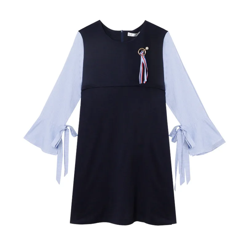 

Maternity Dress Long sleeve Casual Loose Dress Nursing Clothes For Pregnant Women Vestidos Gravidas Lady Dress Pregnancy Dress