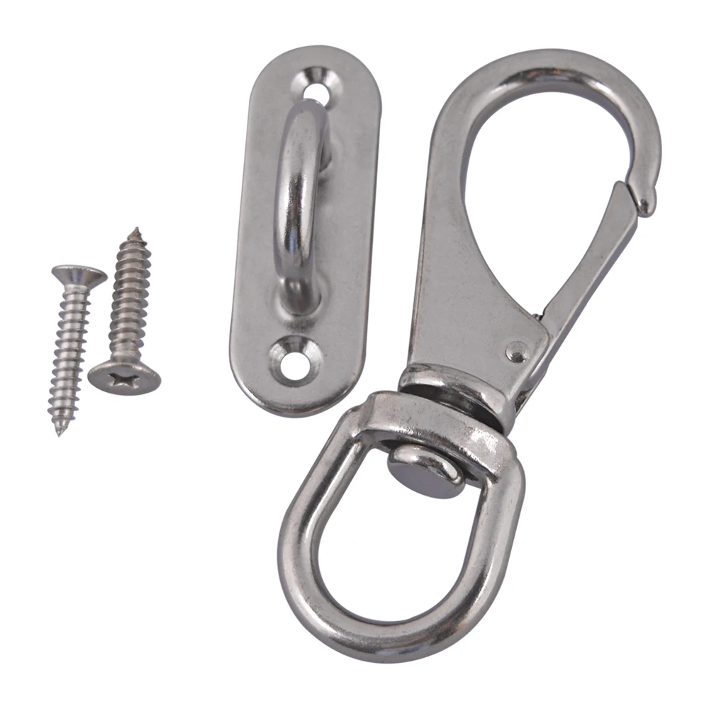 M5 Ceiling Hook Hammock Swing Multi-use Swivel Eye Snap 1# with Self-tapping Screws for Chair Hanging | Инструменты