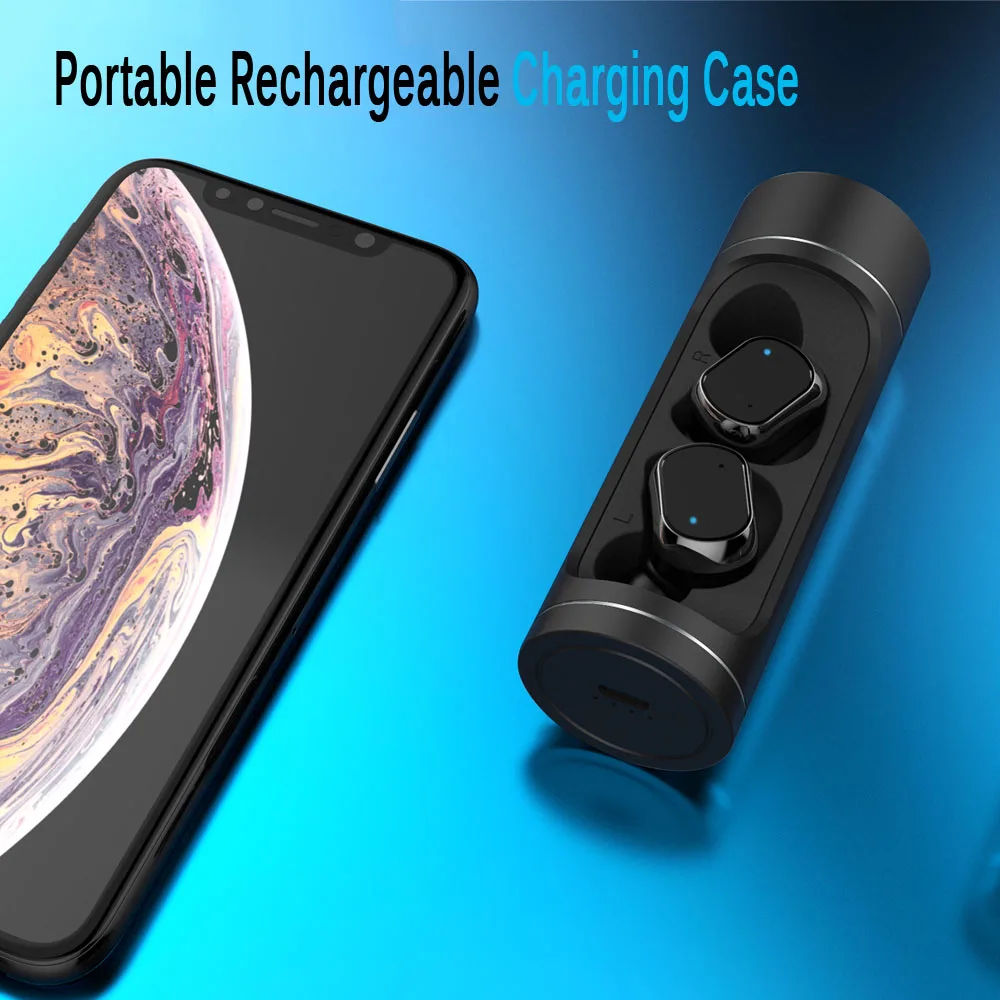 TWS стереонаушники DISOUR 5 0 с поддержкой Bluetooth и зарядным футляром|Наушники