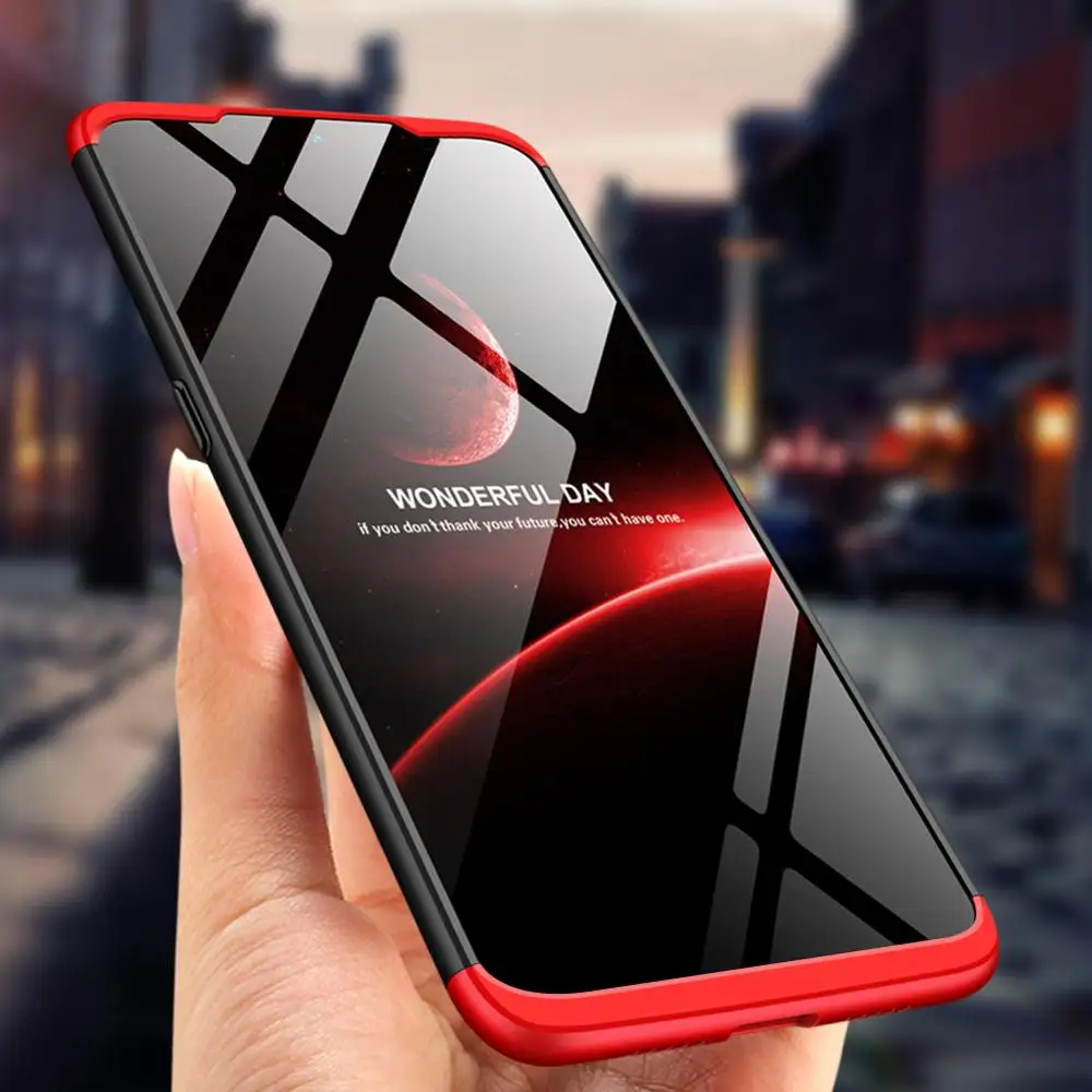 Чехол с полным покрытием для OPPO Realme3 чехол 3 в 1 360 полноразмерный жесткий