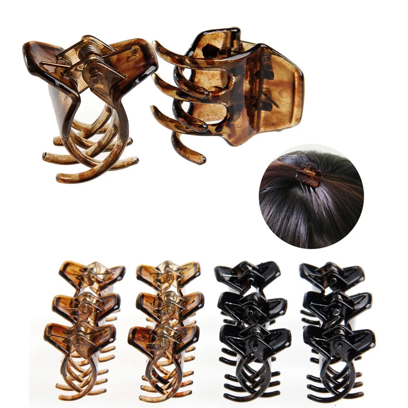 12 шт. женские аксессуары для волос девочек стильный пластиковый мини зажим