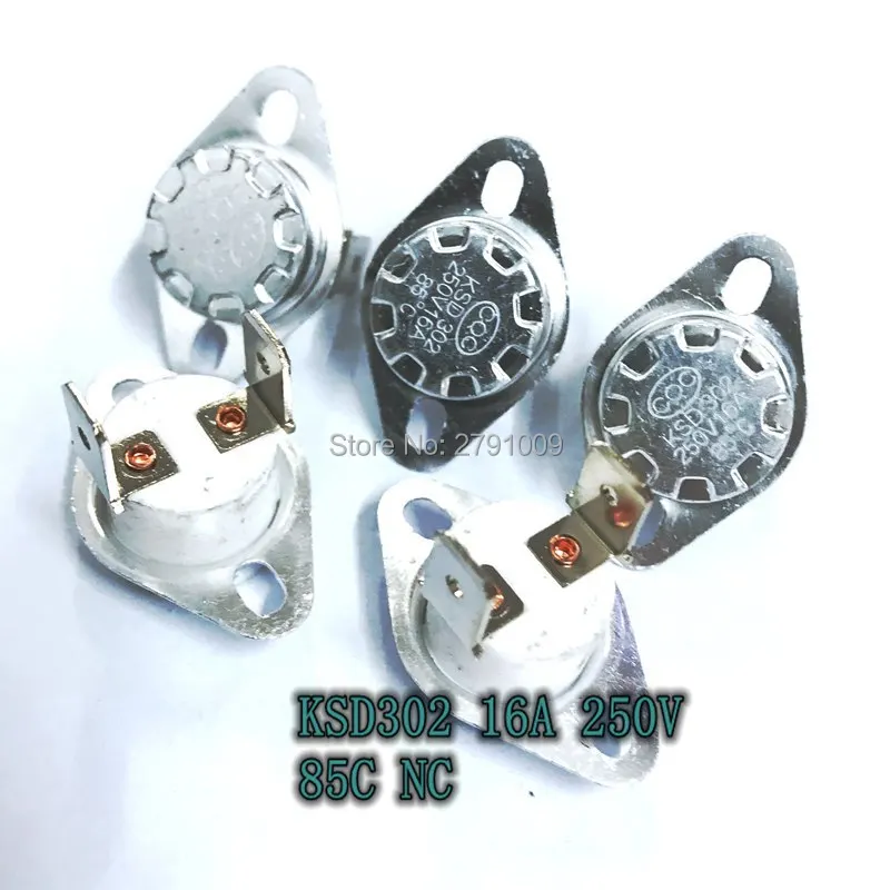 10 шт. KSD302 / KSD301 85C нормально замкнутый ручной сброс температурный переключатель