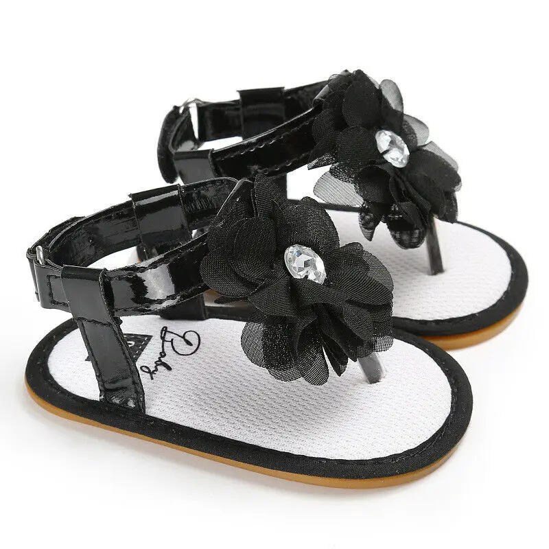 Сандалии с цветочным узором для маленьких девочек Летние свадебные туфли на