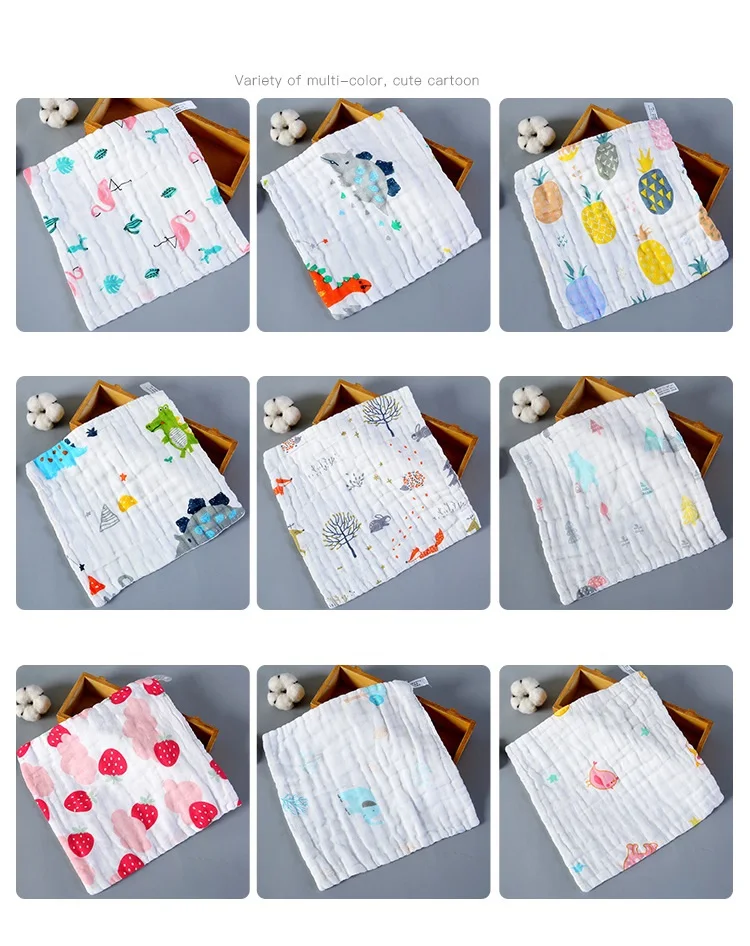 Хлопковое Марлевое детское полотенце для лица слюнявчик кормления младенцев