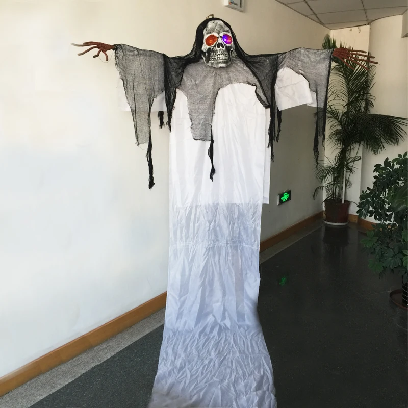 10 футов 3 метра гигантский пугающий подвесной Призрак с подсветкой глаз для