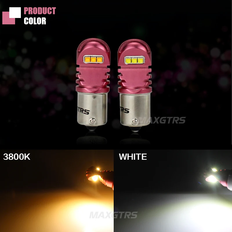 2x S25 1156 BA15S 1157 7440 7443 W21W BAY15D P21W CREE чип Автомобильный светодиодный Замена лампы сигнала поворота Задний фонарь светильник белого цвета