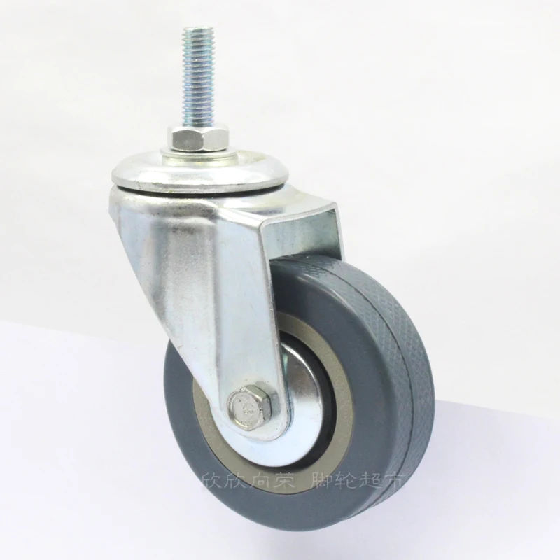 

Промышленный полипропиленовый ролик, поворот с одним колесом 2 дюйма 50 мм, резьба M10 x 30 мм 10 мм