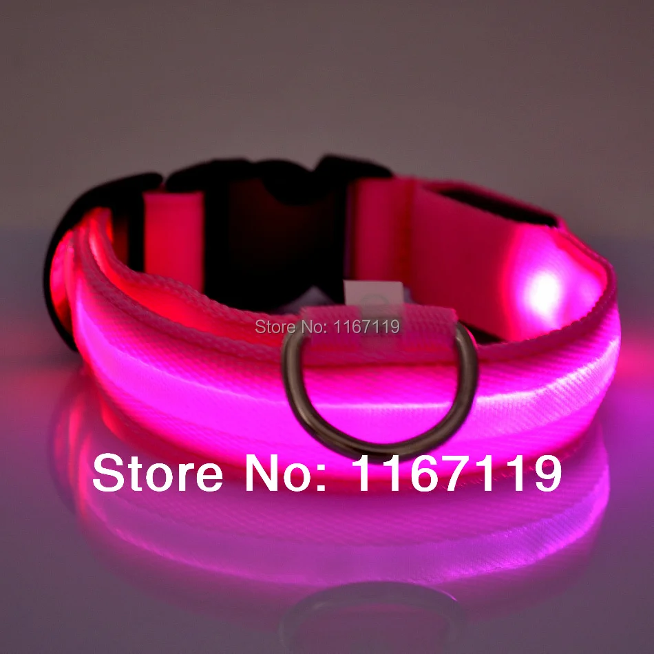 Безопасность мигающий ошейник для собак светодиодные фонари нейлоновые