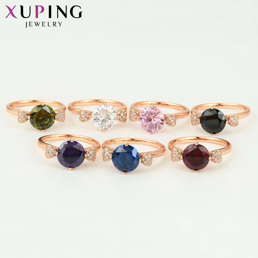 Xuping Fashion Circle Style Ring Rose Gold Color Plated Exquisite Cute Jewelry for Women Valentine's Day Gifts 15577 | Украшения и