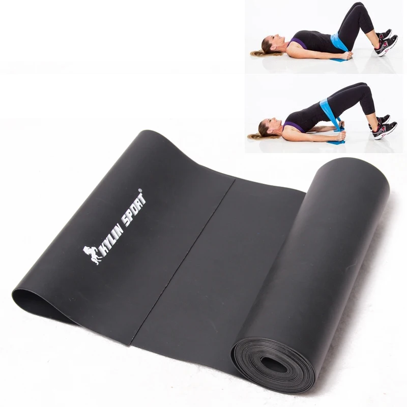 Фитнес резинка для йоги пилатеса 2 м черная тренировок опт и бесплатная доставка