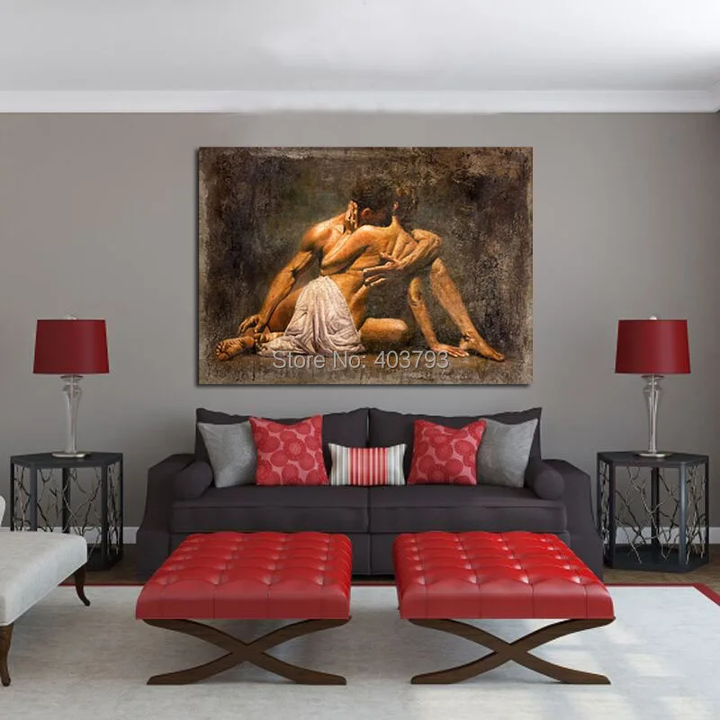 Домашний декор настенная живопись Современная Настенная без рамки ручная