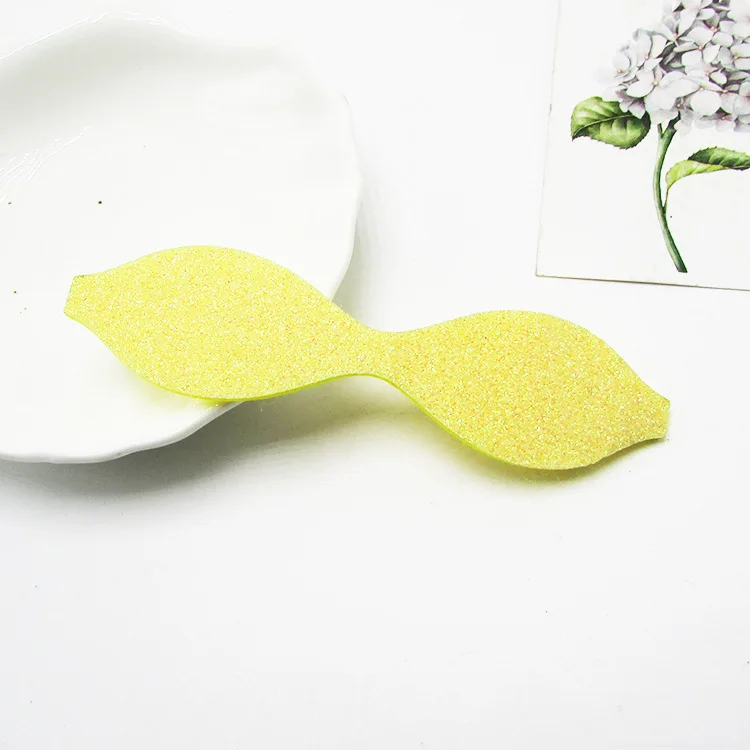candy yellow 40 шт. Kawaii мягкие блестящие бантики аксессуары патчи 2,5x10,5 см аппликации для одежды Швейные принадлежности "сделай сам" Ремесло Украшение - Цвет: candy yellow