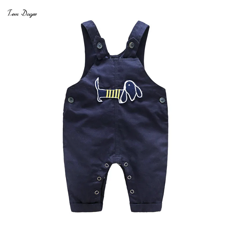 (Tem Doger) Autumn Cotton Boys Clothing Cartoon Kids Sets Long Sleeve Stripe Baby Rompers + Pants 2pcs Casual Outfit |