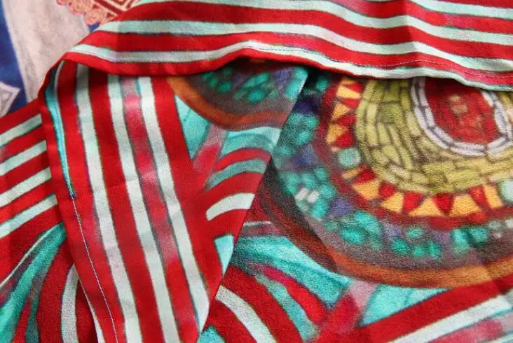 Лето высокого класса натуральный шелк женские Инди народный стиль печати платья Женская мода элегантное роскошное платье