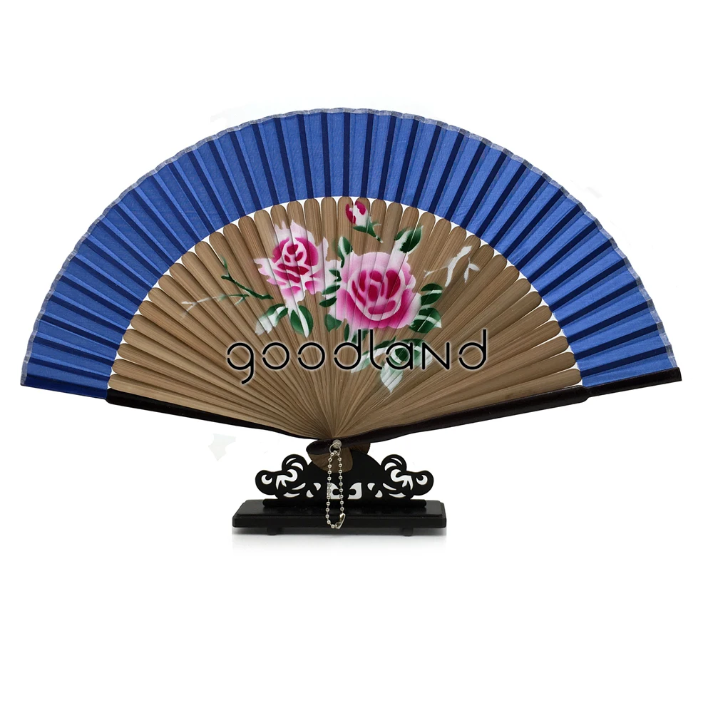 Free Shipping 1pcs Random Color Spun Silk Cover Brown Bamboo Ribs Folding Hand Fan Christmas Gifts Natale | Дом и сад