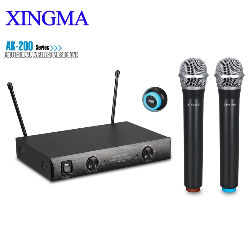 Xingma AK 200 два канала беспроводной микрофон|wireless microphone|microphone microphonemicrophone wireless |