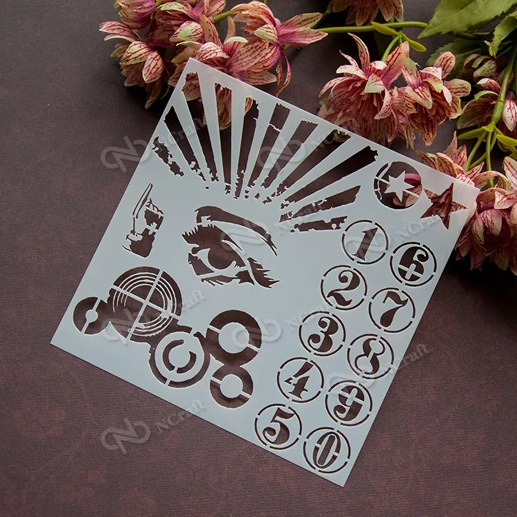 S43 2 шт./лот пластиковый трафарет для Пастельной краски цветная распылительная