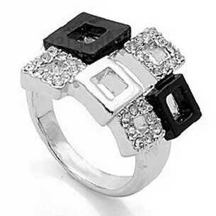 Женское кольцо на палец с австрийским кристаллом желтое и белое|ring jewelry|finger