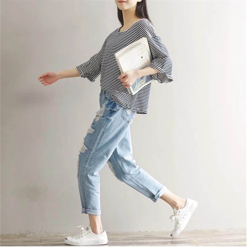 Женские прямые рваные джинсы модные осенние 2018|ripped jeans for women|jeans womenjeans fashion |