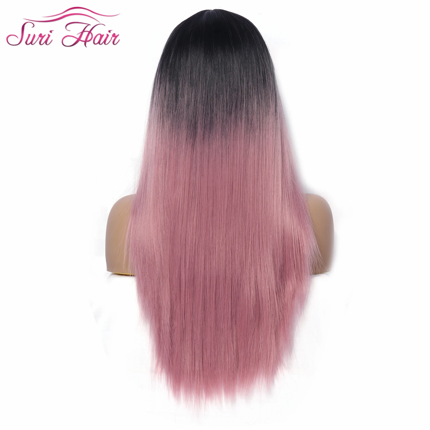 Длинные прямые синтетические парики Suri Hair 26 дюймов для чернокожих женщин косплея