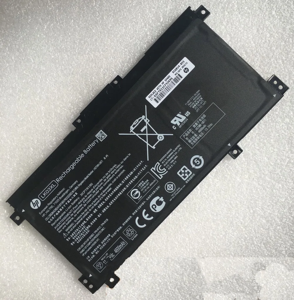 Новая Оригинальная батарея для HP LK03XL Φ 916814 855 916368 541|Аккумуляторы ноутбуков| |
