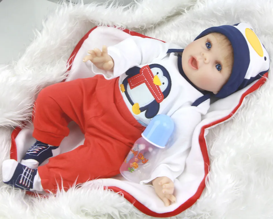 

Boy Doll Reborn 22inch 55cm silicone reborn baby dolls toys for children gift original bebes reborn realista boneca menino