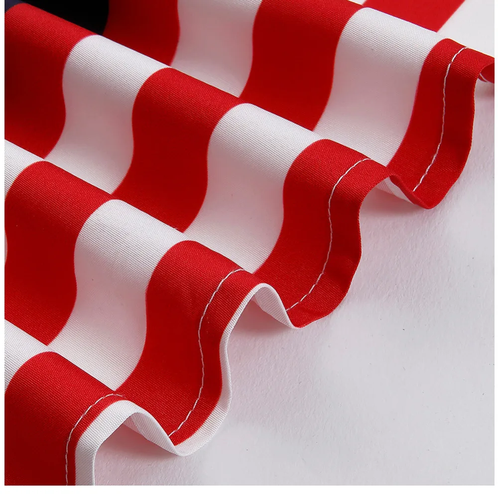 Женское винтажное платье в стиле ретро с принтом американского флага короткое