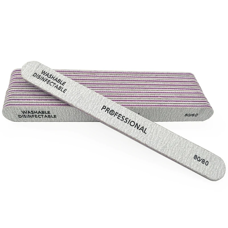 

50 Pcs/Lot Professional Sanding Nail File 80/80 Grit Double Side Nail Art Polish Files Manicure Pedicure Care Tools Wholesale