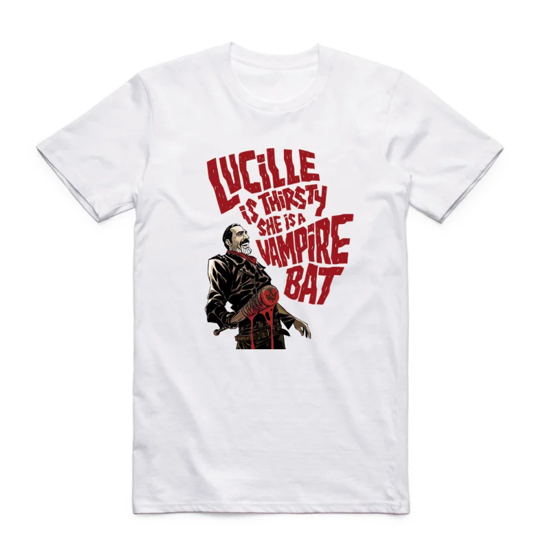 

Asian Size Men And Women Printing Negan Lucille T-shirt Summer Casual O-Neck Short Sleeves Tshirt HCP4128