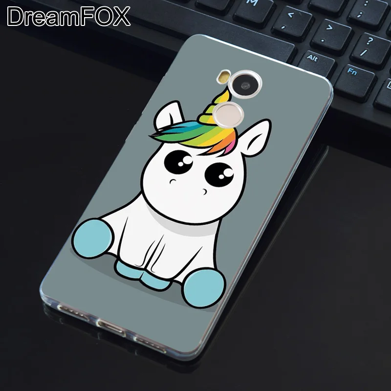 DREAMFOX L419 Cute Rainbow Unicorn Horse Soft TPU Silicone Case Cover For Xiaomi Redmi Note 3 4 4X 5 5A 6 7 Pro Global |