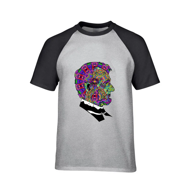 Модные Psychedelic LSD Trip Abraham Lincoln acid marijuanaa cannabiss weed 420 мужские Забавные футболки с