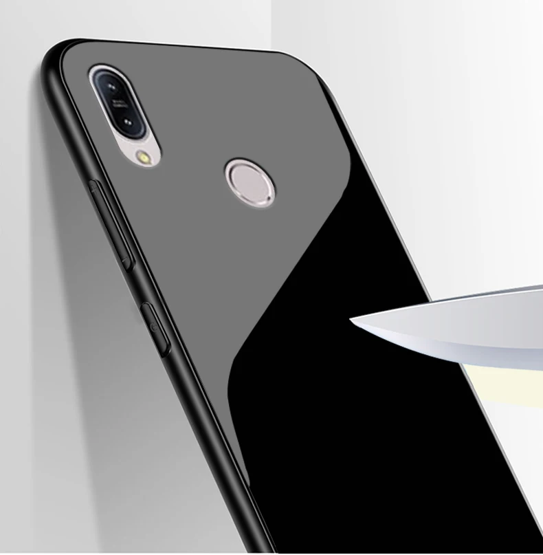 Для Asus Zenfone Max Pro M1 ZB601KL Чехол Жесткий PC стеклянный чехол для телефона черный ТПУ бампер чехол для Asus Zenfone Max Pro M1 ZB602KL