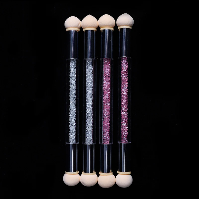 Набор с 4 сменными губчатыми насадками для нейл арта градиентная Кисть ручка