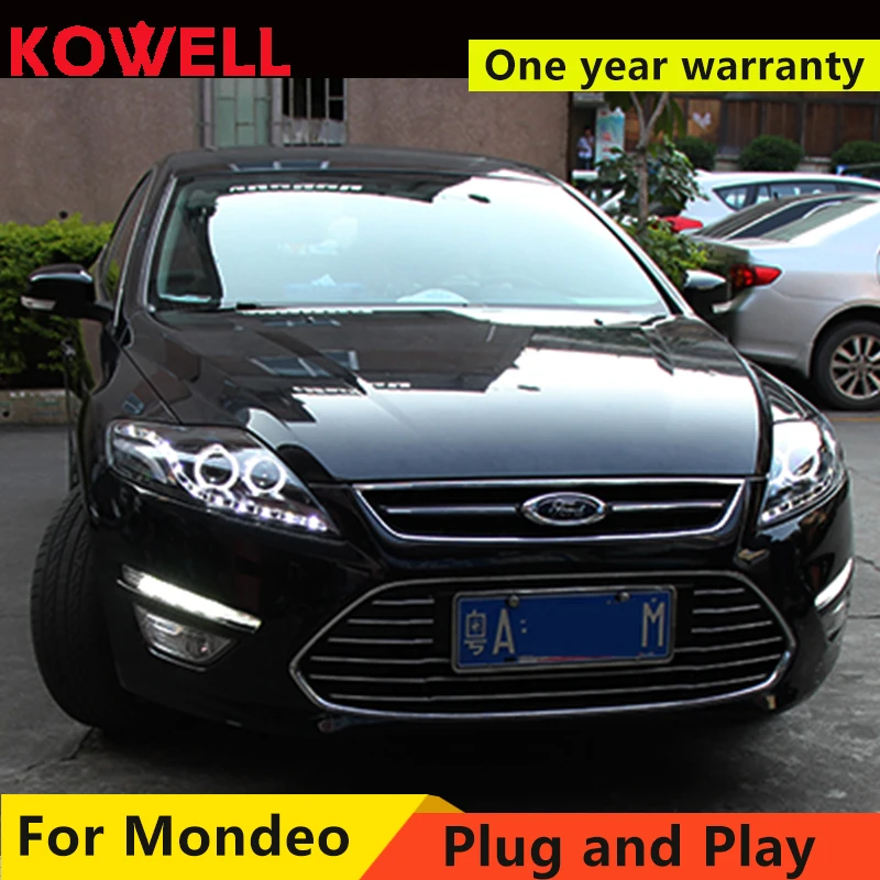 KOWELL автомобильный Стайлинг для Ford Mondeo светодиодный фонарь Mondeo 2007-2012 DRL H7 D2H Hid опция Ангел глаз би ксенон луч автомобиля в сборе