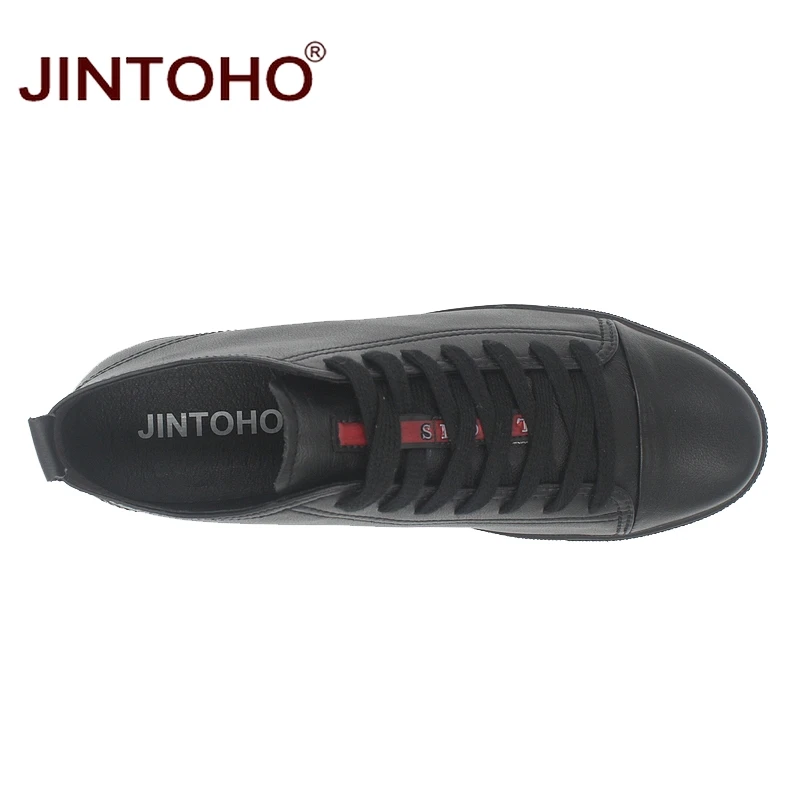 Ботильоны JINTOHO мужские кожаные модная зимняя обувь ковбойские ботинки из