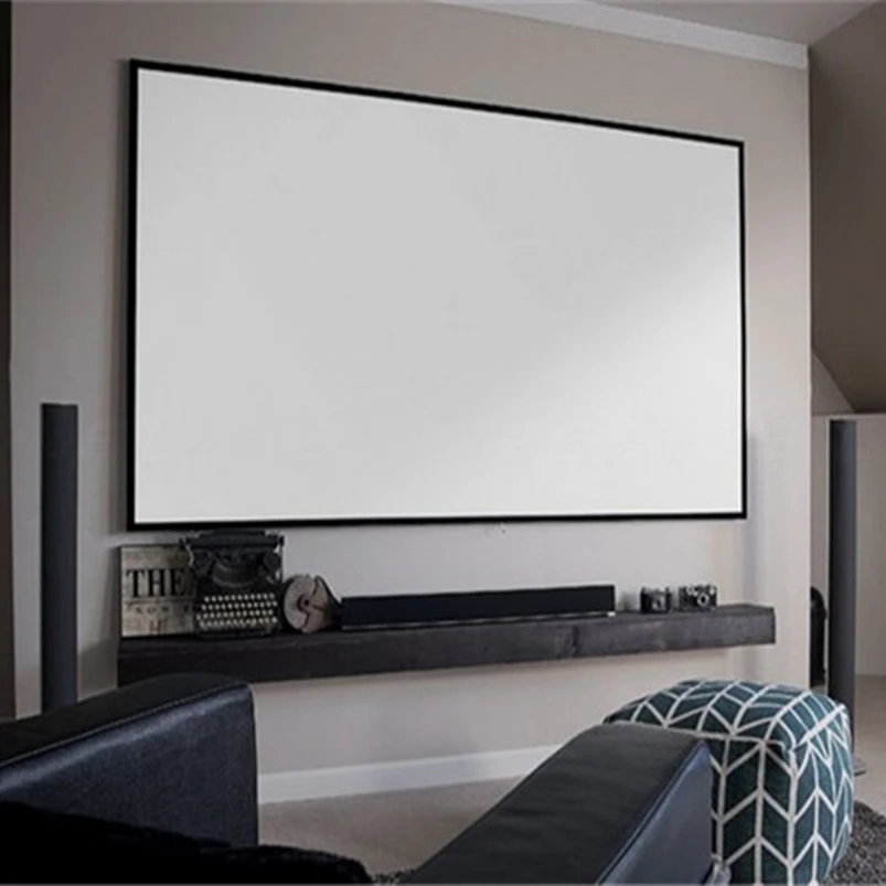 F2WWAW 16:10Widescreen Format Home theater Thin Bezel Fixed Frame Projection Screen with 4K Woven Acoustic Transparent White | Электроника